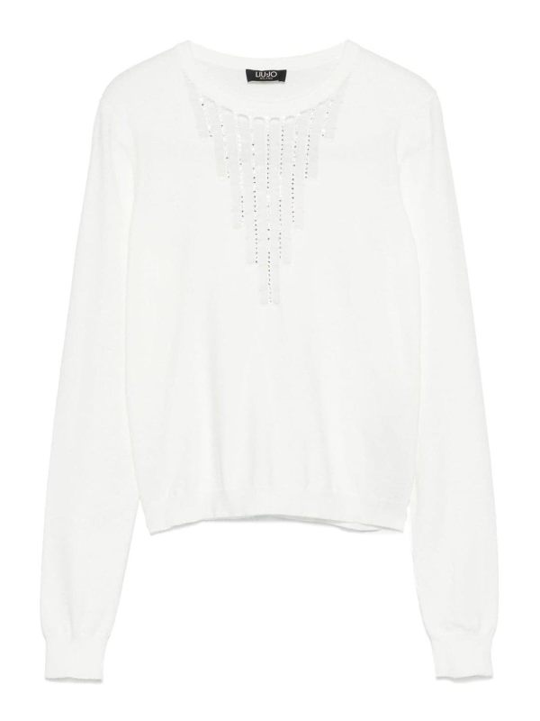 Liu Jo Pull Col Rond - Blanc