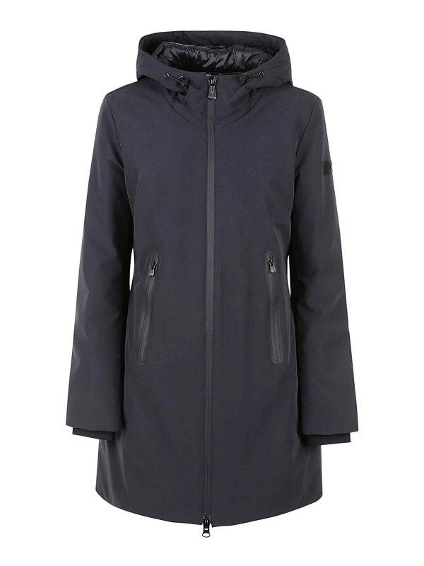 Peuterey Manteau Au Genou - Noir