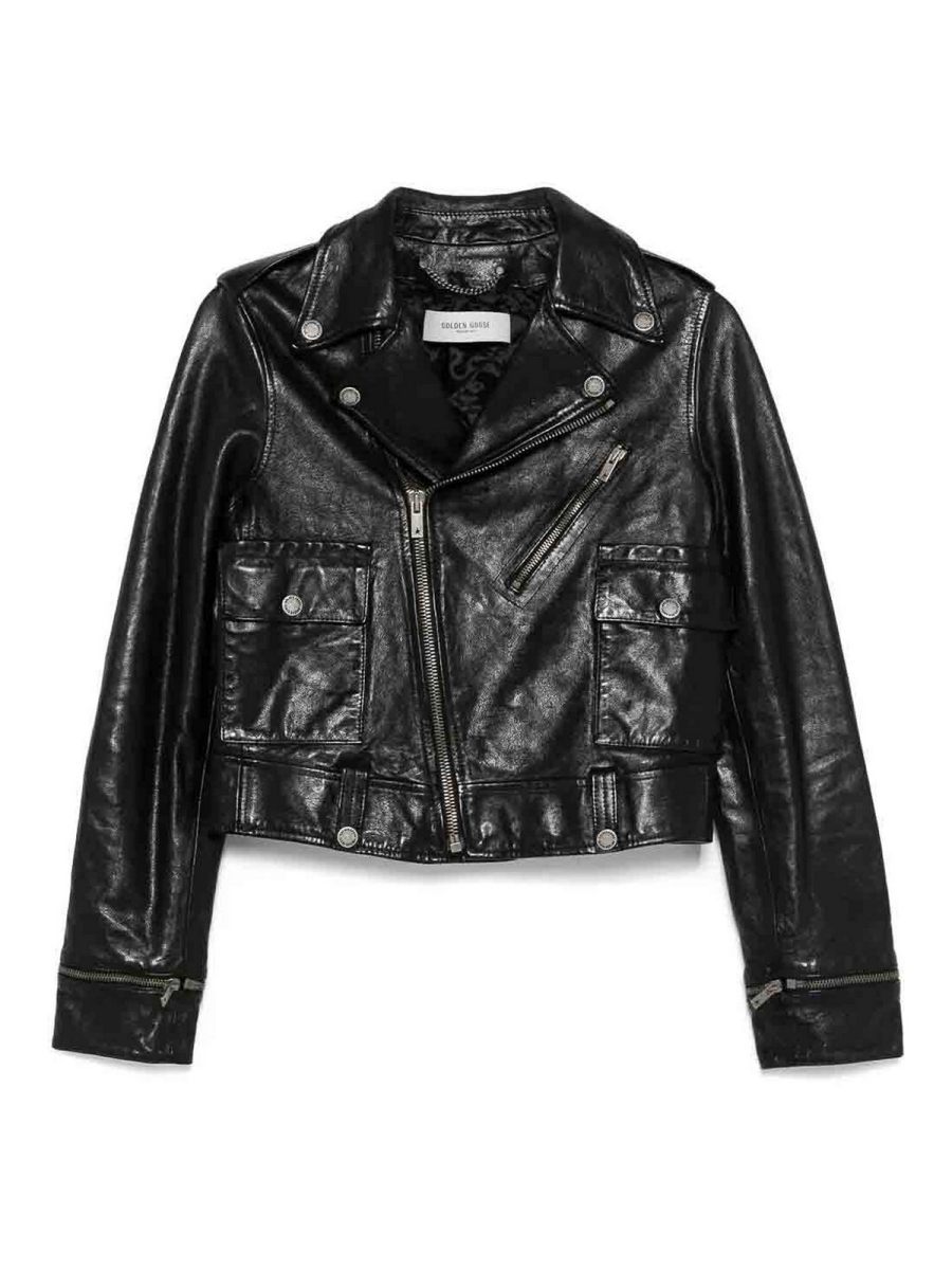 Golden Goose Blouson En Cuir - Noir