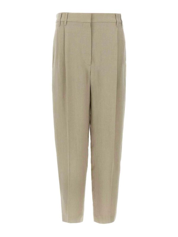 Brunello Cucinelli Pantalons Décontractés - Beige