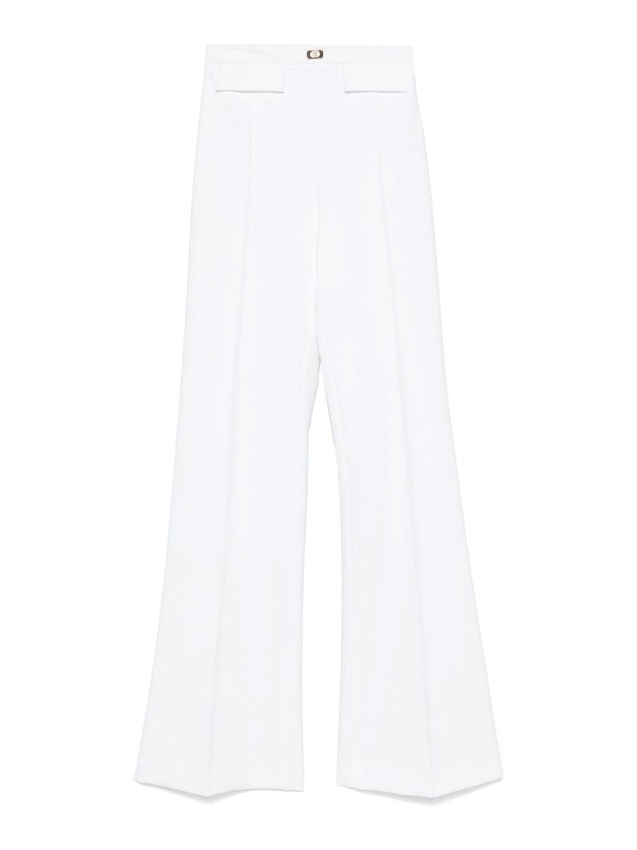 Elisabetta Franchi Pantalons Décontractés - Crème
