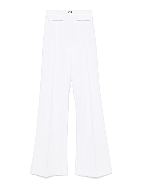 Elisabetta Franchi Pantalons Décontractés - Crème