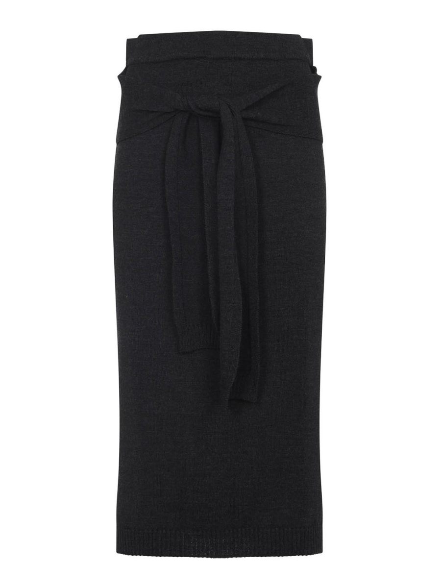 Lemaire Jupe Midi - Gris Foncé