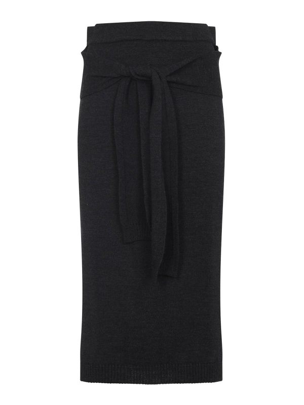 Lemaire Jupe Midi - Gris Foncé