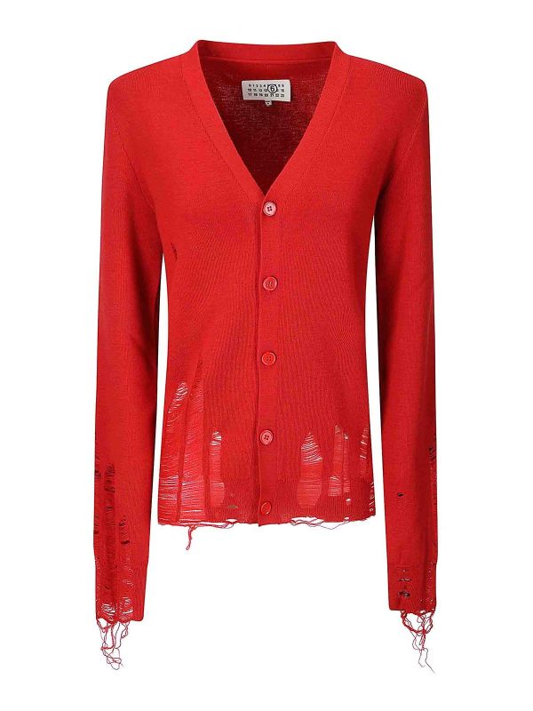 MM6 Maison Margiela Cardigan - Rouge