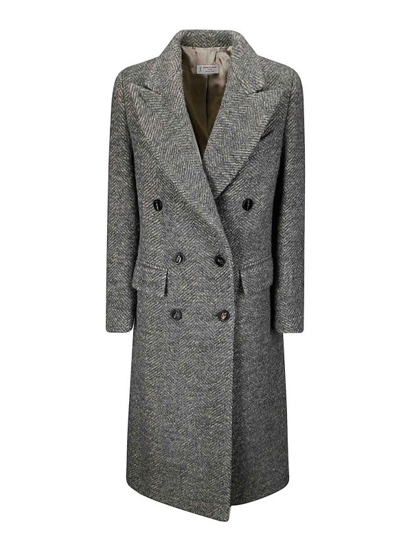 Alberto Biani Manteau Court - Gris