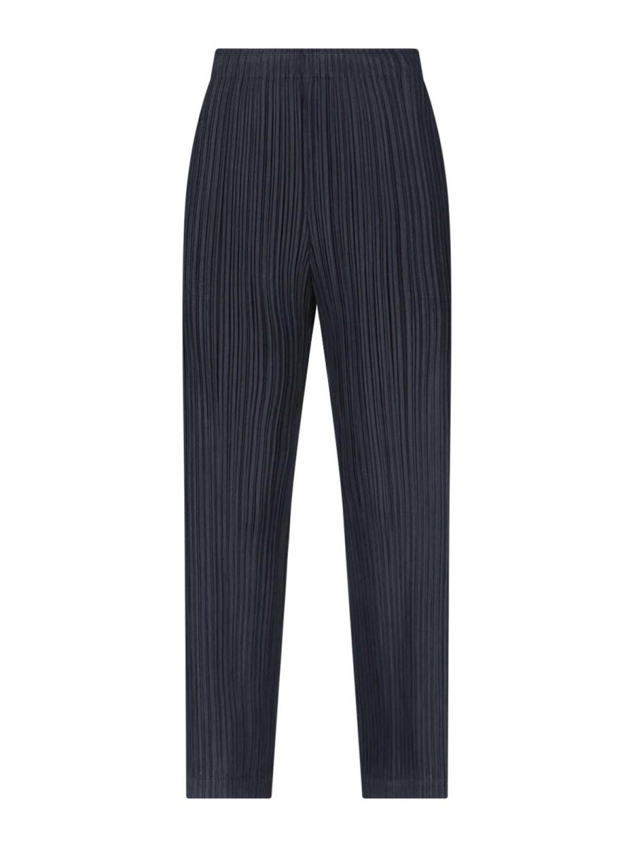 Pleats Please Issey Miyake Pantalons Décontractés - Noir