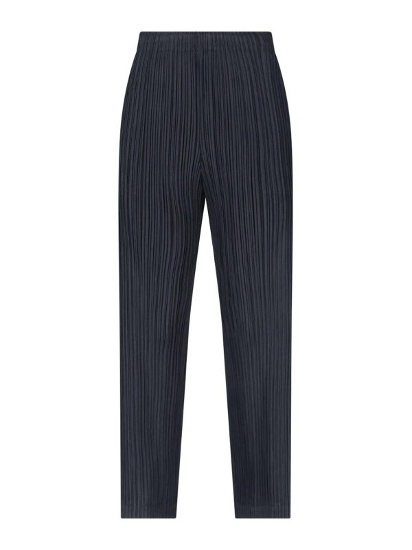 Pleats Please Issey Miyake Pantalons Décontractés - Noir