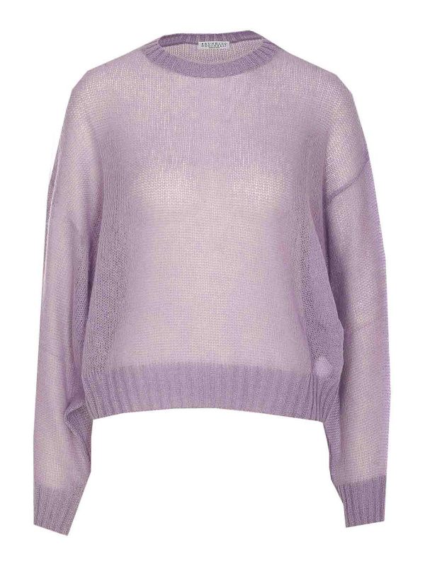 Brunello Cucinelli Pull Col Rond - Violet