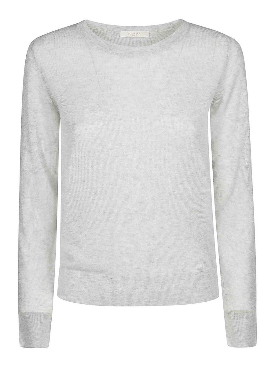 Zanone Pull Col Bateau - Argent