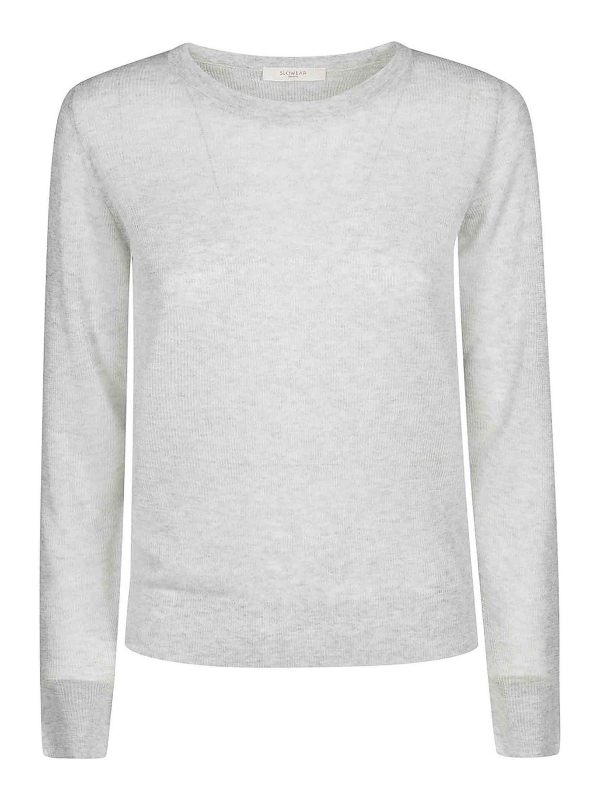 Zanone Pull Col Bateau - Argent
