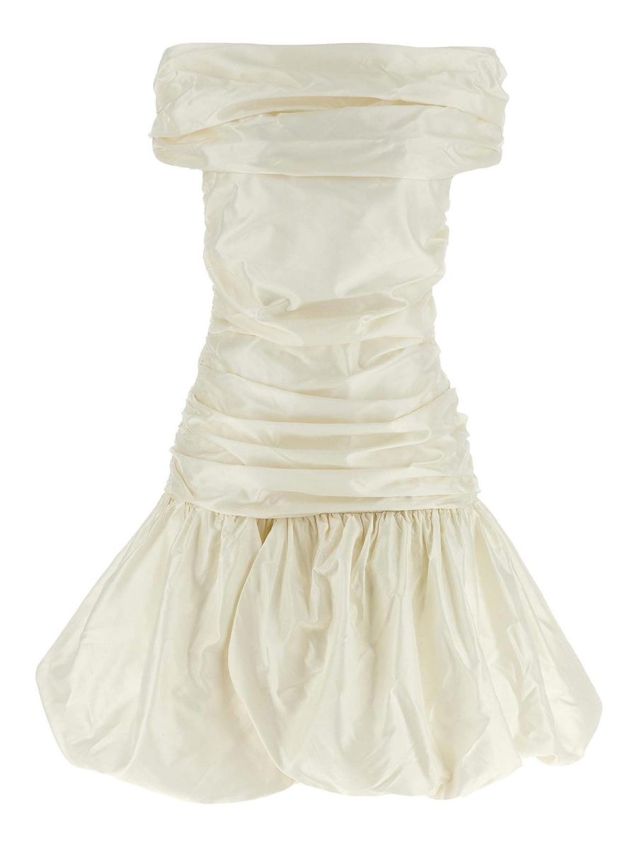Rotate Birger Christensen Robe Au Genou - Blanc