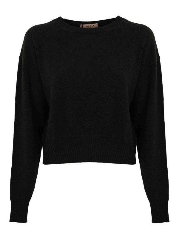 Twinset Pull Col Rond - Marron