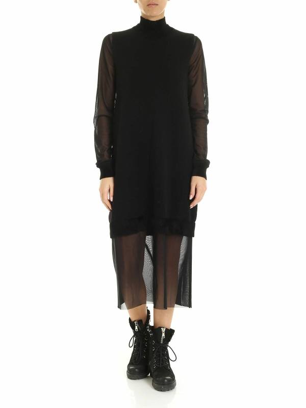 McQ Alexander Mcqueen Maxi Robe - Noir