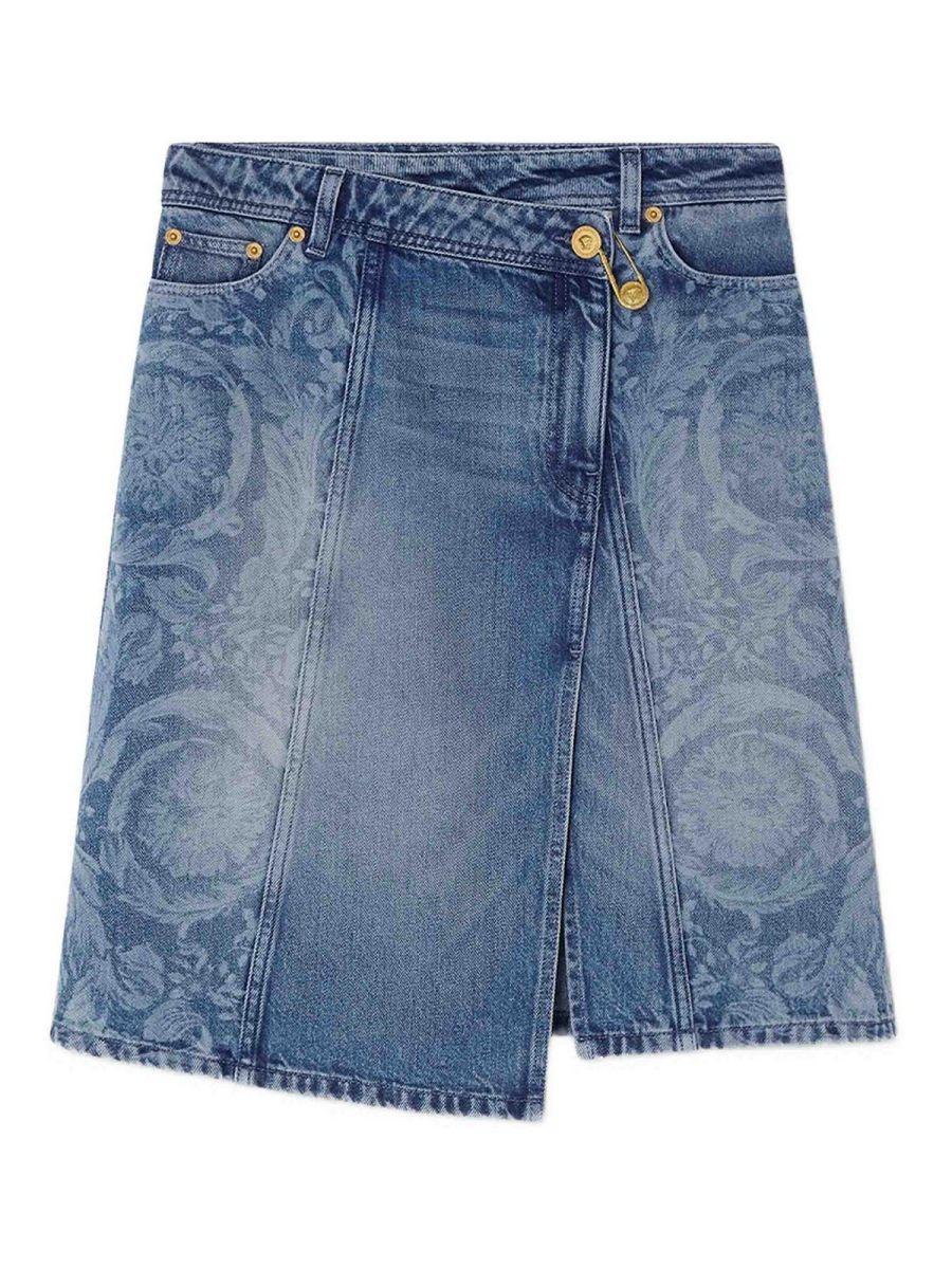 Versace Jupe Midi - Bleu
