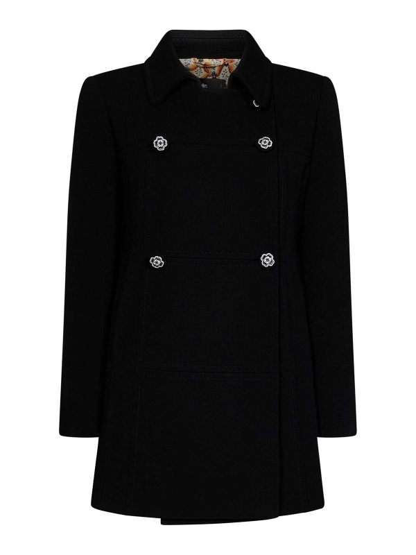 Etro Manteau Court - Noir