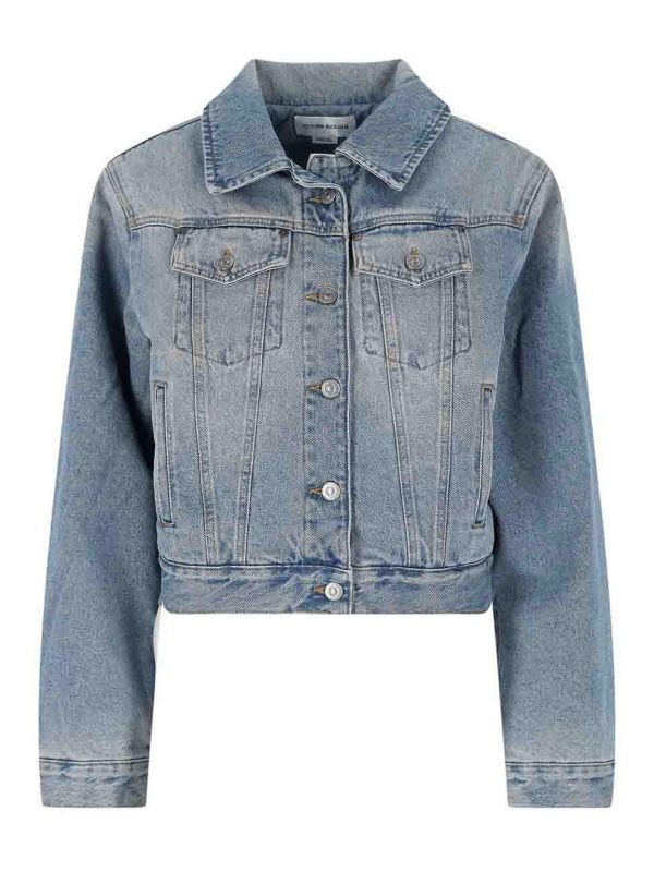 Victoria Beckham Veste En Jean - Bleu