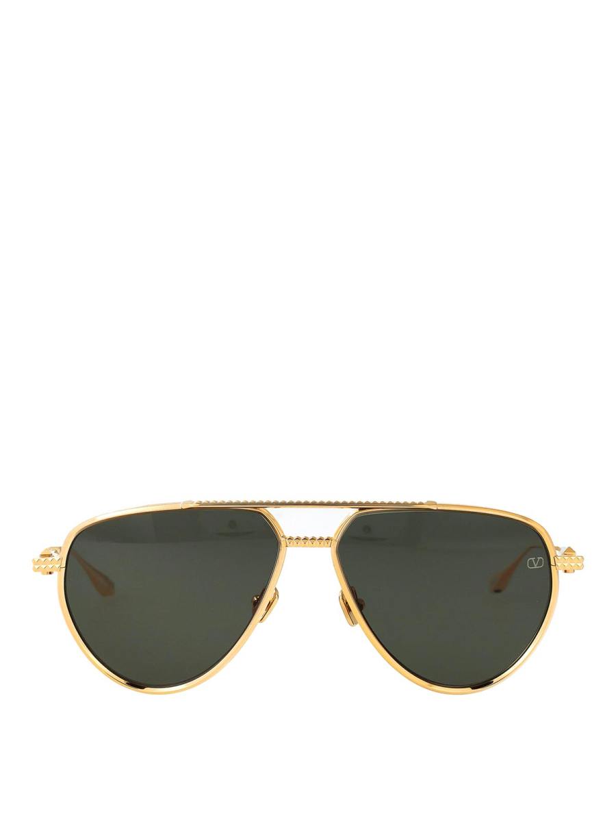 Valentino Garavani Lunettes De Soleil - Or