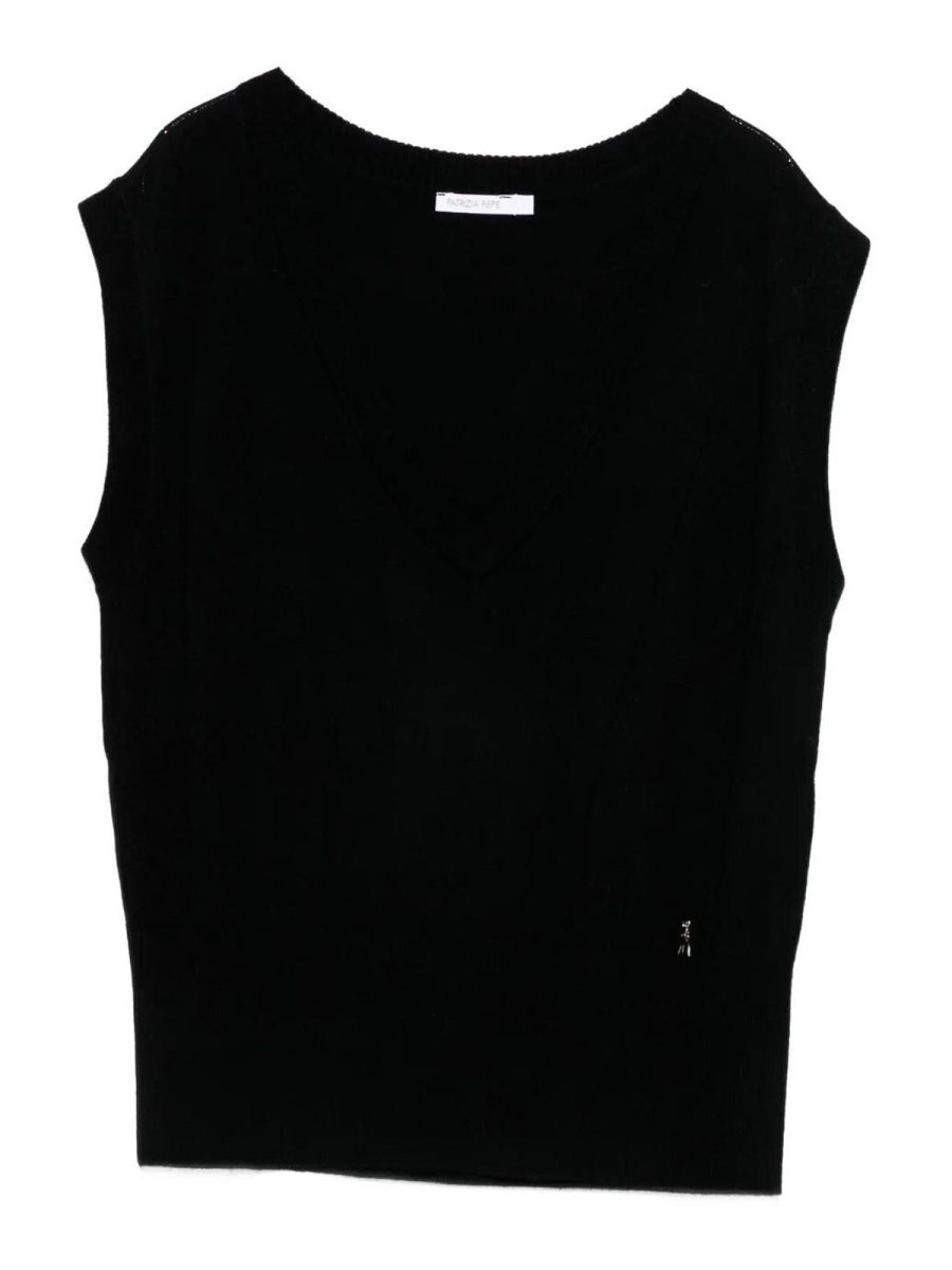 Patrizia Pepe Pull Col Rond - Noir