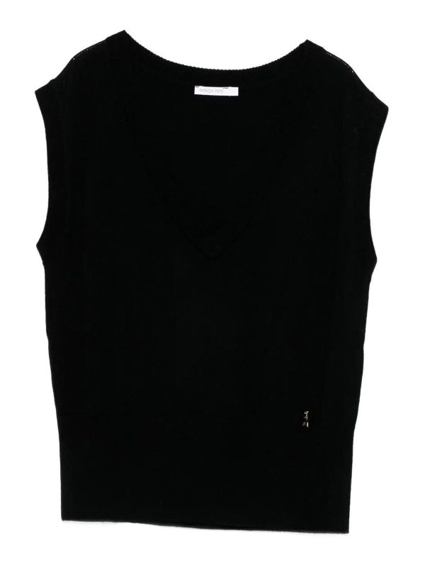 Patrizia Pepe Pull Col Rond - Noir