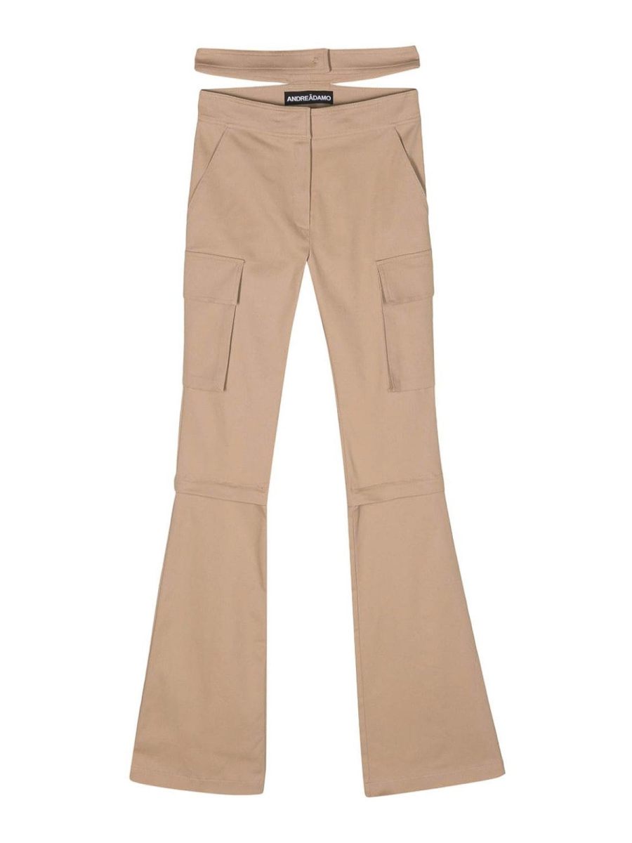 Andreādamo Pantalons Décontractés - Beige