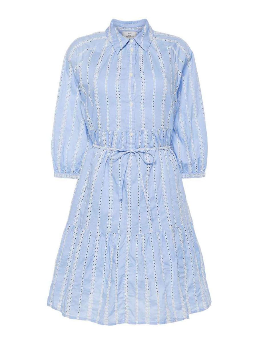 Woolrich Robe Au Genou - Bleu