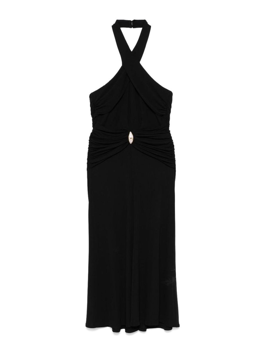 Elisabetta Franchi Robe Au Genou - Noir
