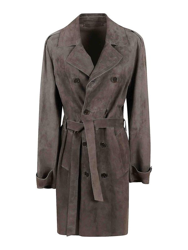 Salvatore Santoro Manteau Court - Marron