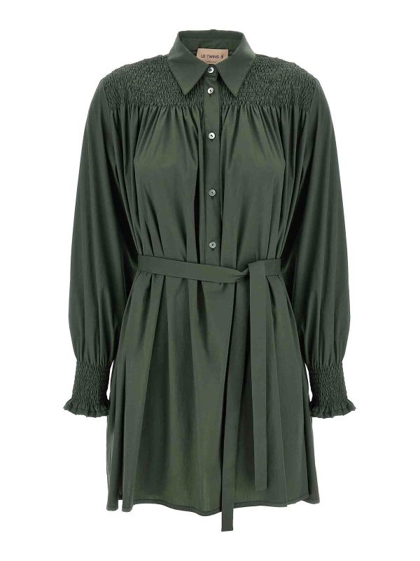 Le Twins Robe Au Genou - Vert