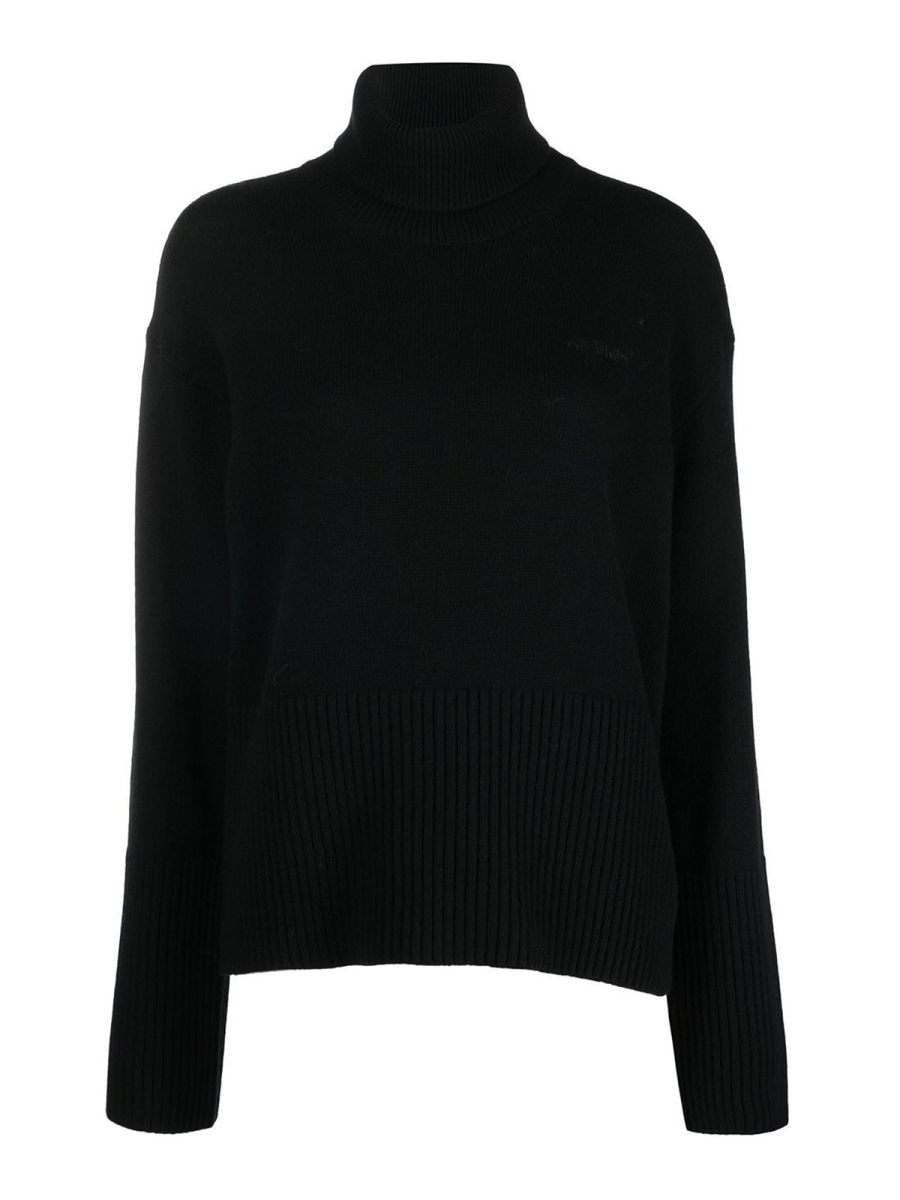 Off-White Pull Col Rond - Noir