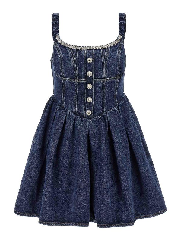 Self Portrait Robe Courte - Bleu