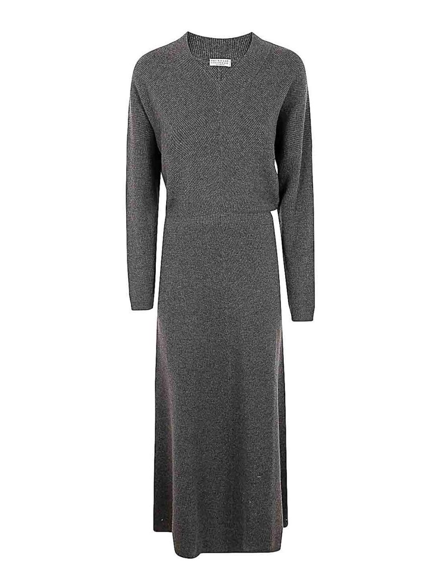 Brunello Cucinelli Maxi Robe - Gris