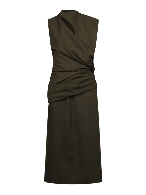 Jil Sander Maxi Robe - Vert