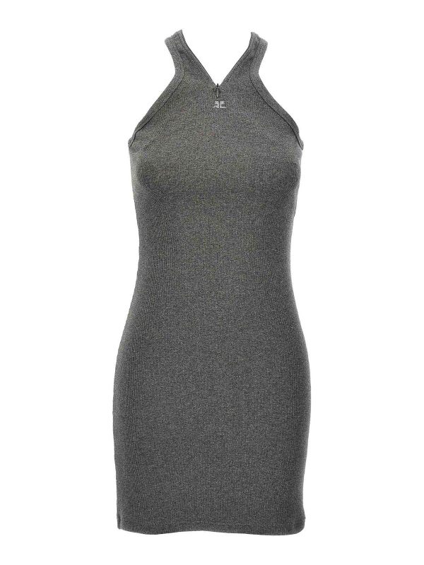 Courreges Robe Courte - Gris