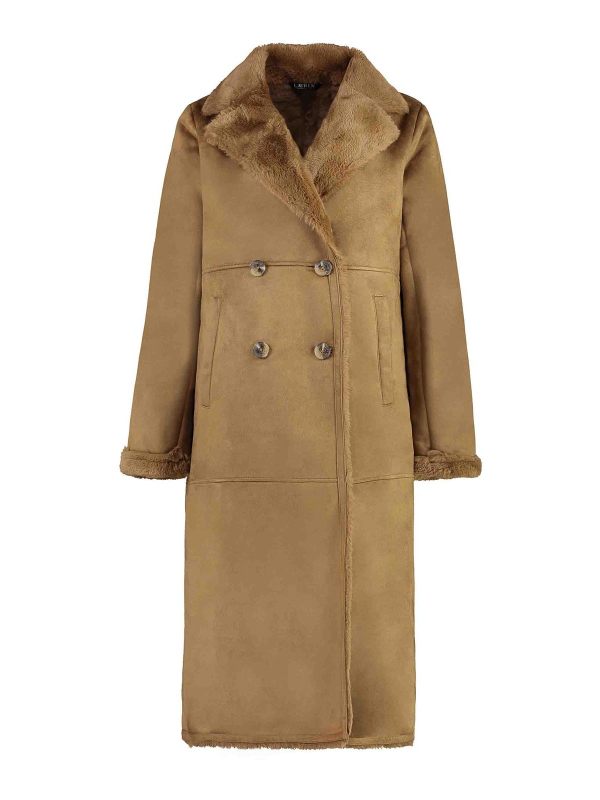 Lauren Ralph Lauren Manteau En Cuir - Camel