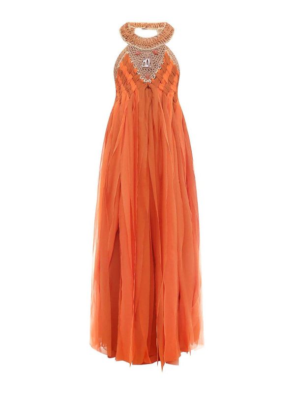 Alberta Ferretti Maxi Robe - Orange