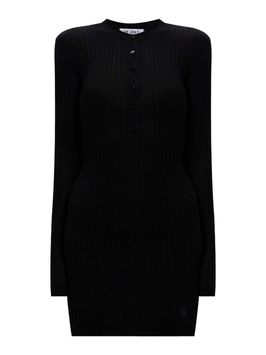 The Attico Robe Au Genou - Noir