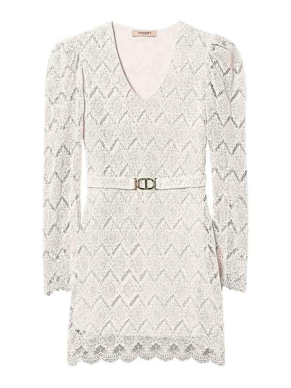 Twinset Robe Au Genou - Beige