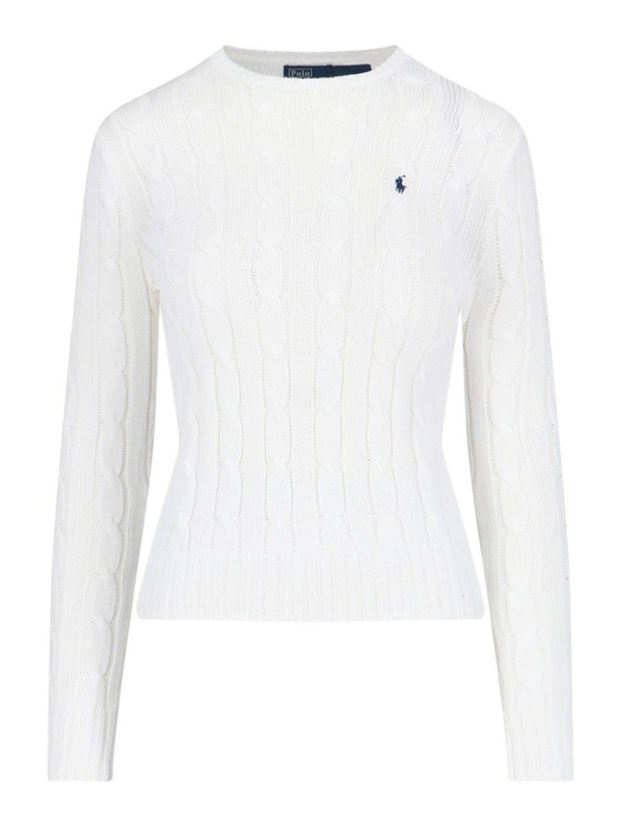 Polo Ralph Lauren Pull Col Rond - Blanc
