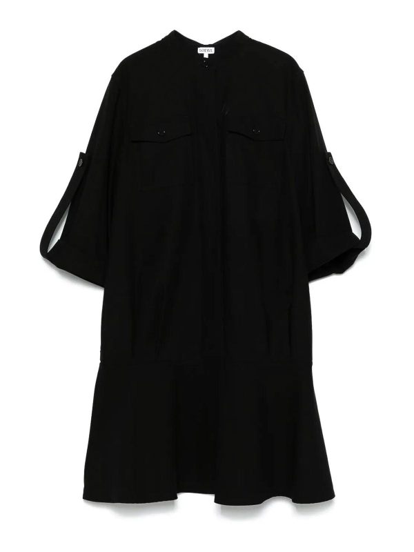 Loewe Robe Au Genou - Noir