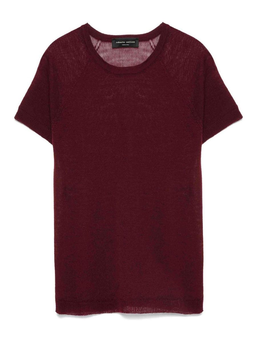 Roberto Collina Pull Col Rond - Bordeaux