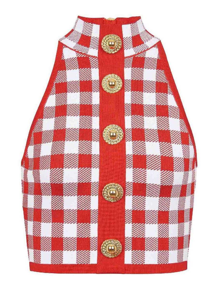 Balmain Top - Rouge