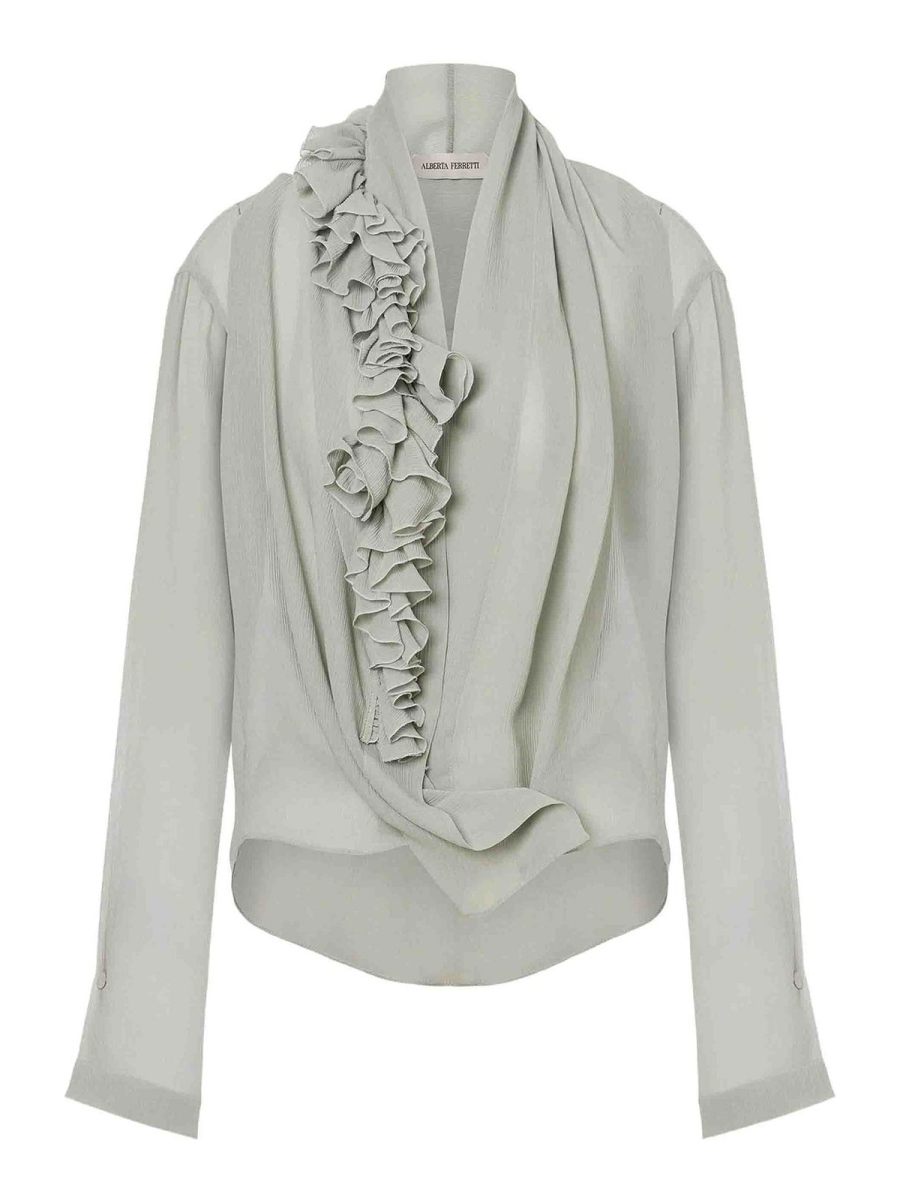 Alberta Ferretti Chemise - Gris Clair