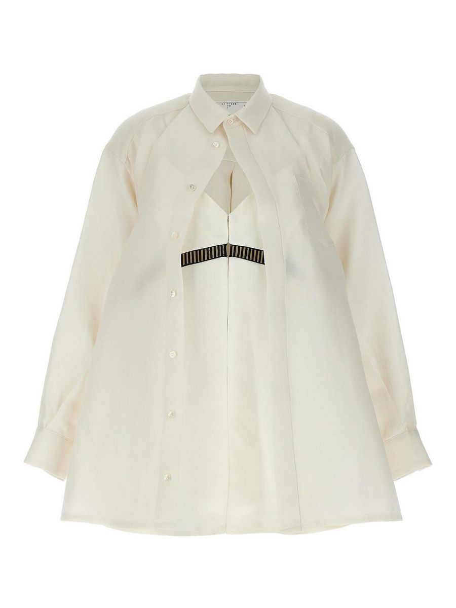 Sacai Robe Courte - Blanc