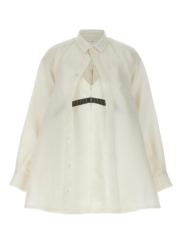 Sacai Robe Courte - Blanc