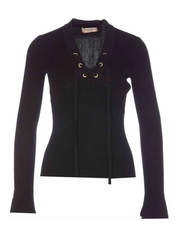 Twinset Pull Col Rond - Noir