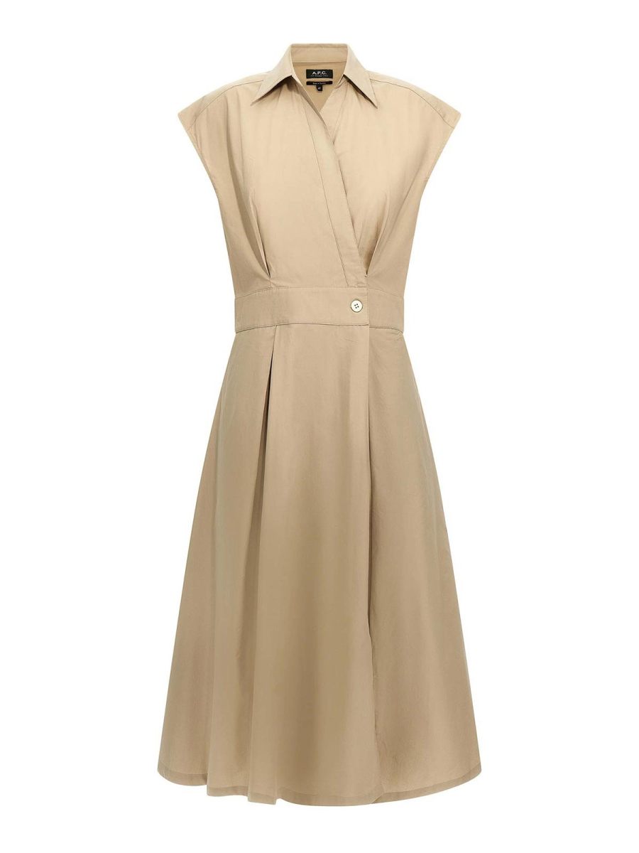 A. P.C. Maxi Robe - Beige