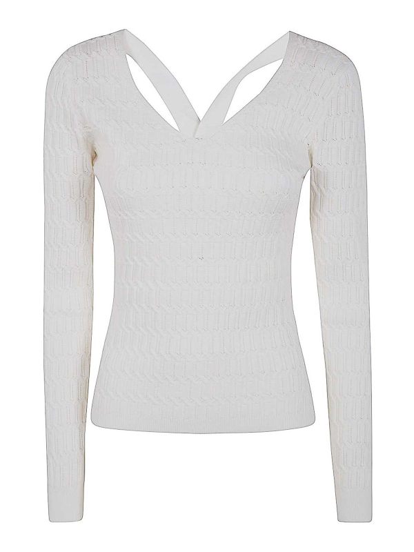 Twinset Pull À Col V - Blanc