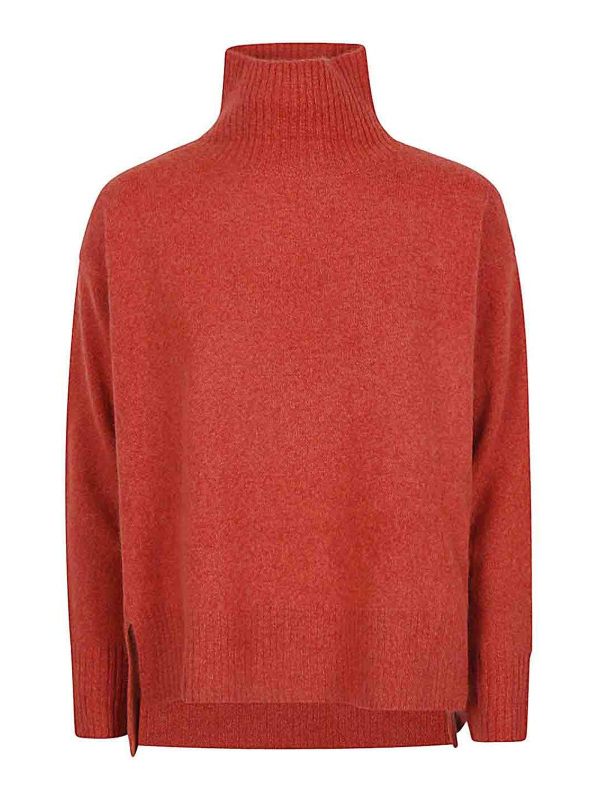 C. T. Plage Pull Col Roulé - Orange