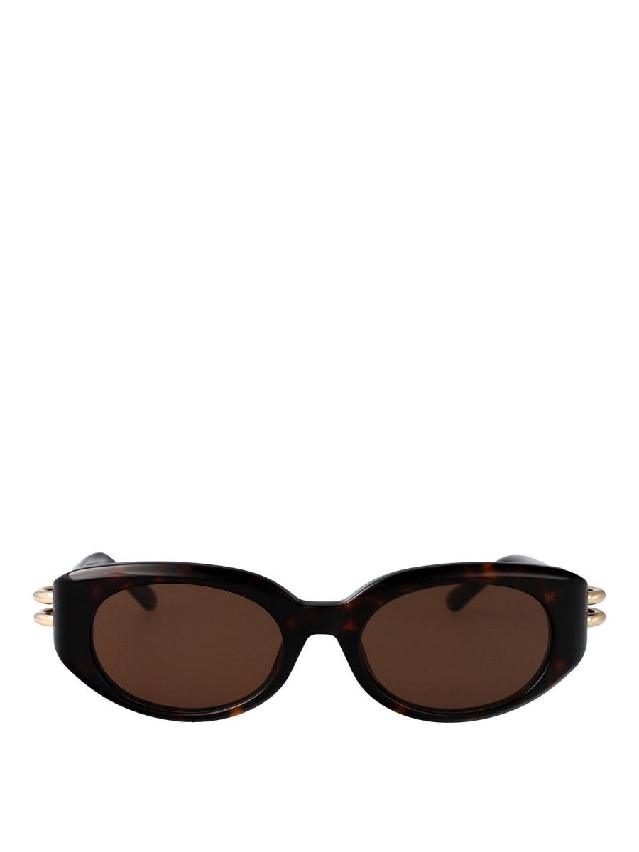 Alexander Mcqueen Lunettes De Soleil - Marron